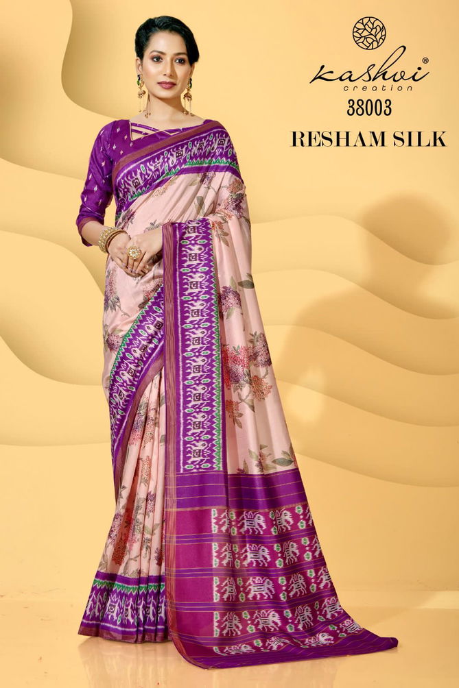 Kashvi Resham Silk 38001-38010 Wholesale Printed Sarees Catalog